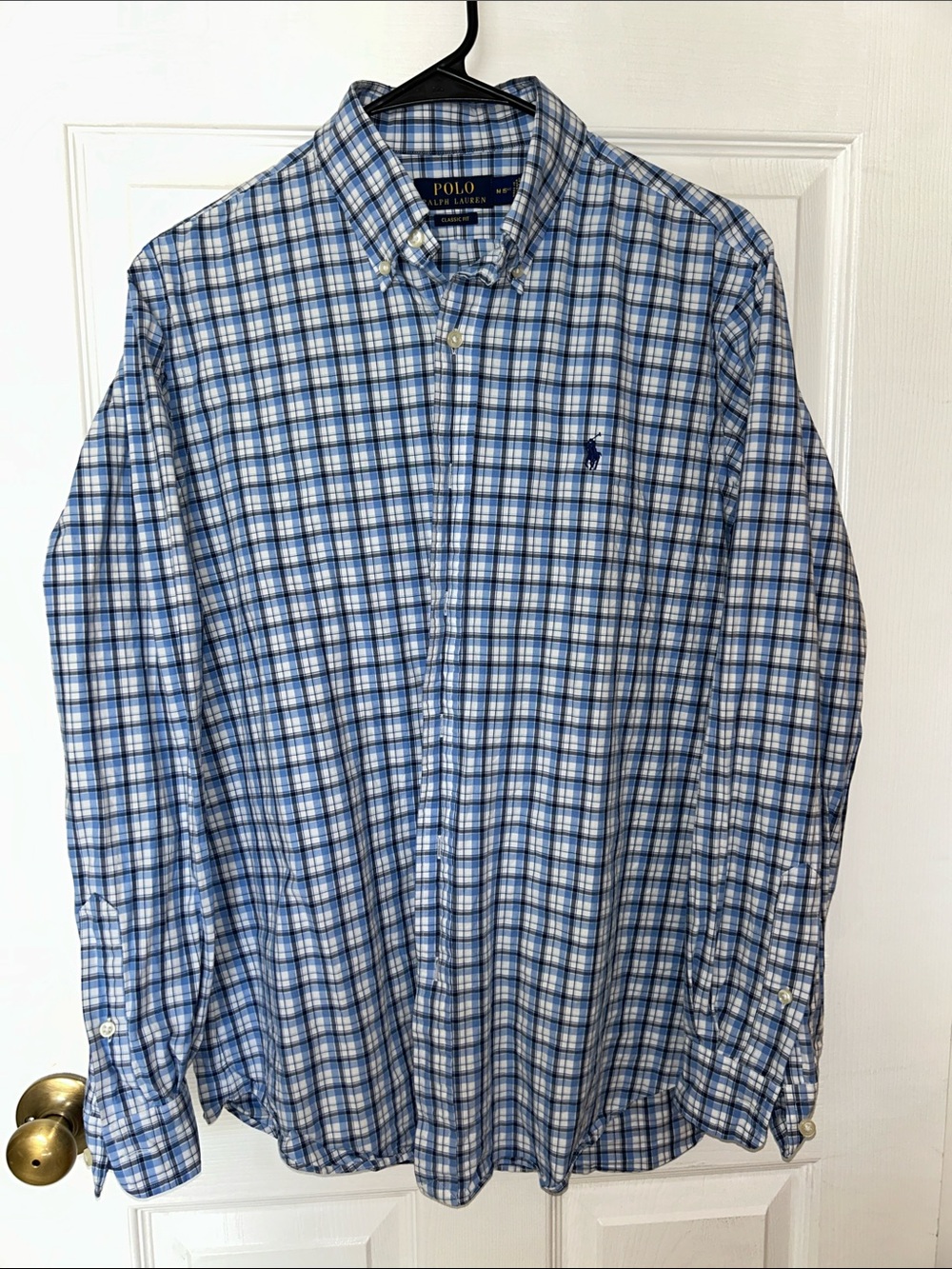 Polo by Ralph Lauren Light and Navy Blue Plaid Button-Down Shirt